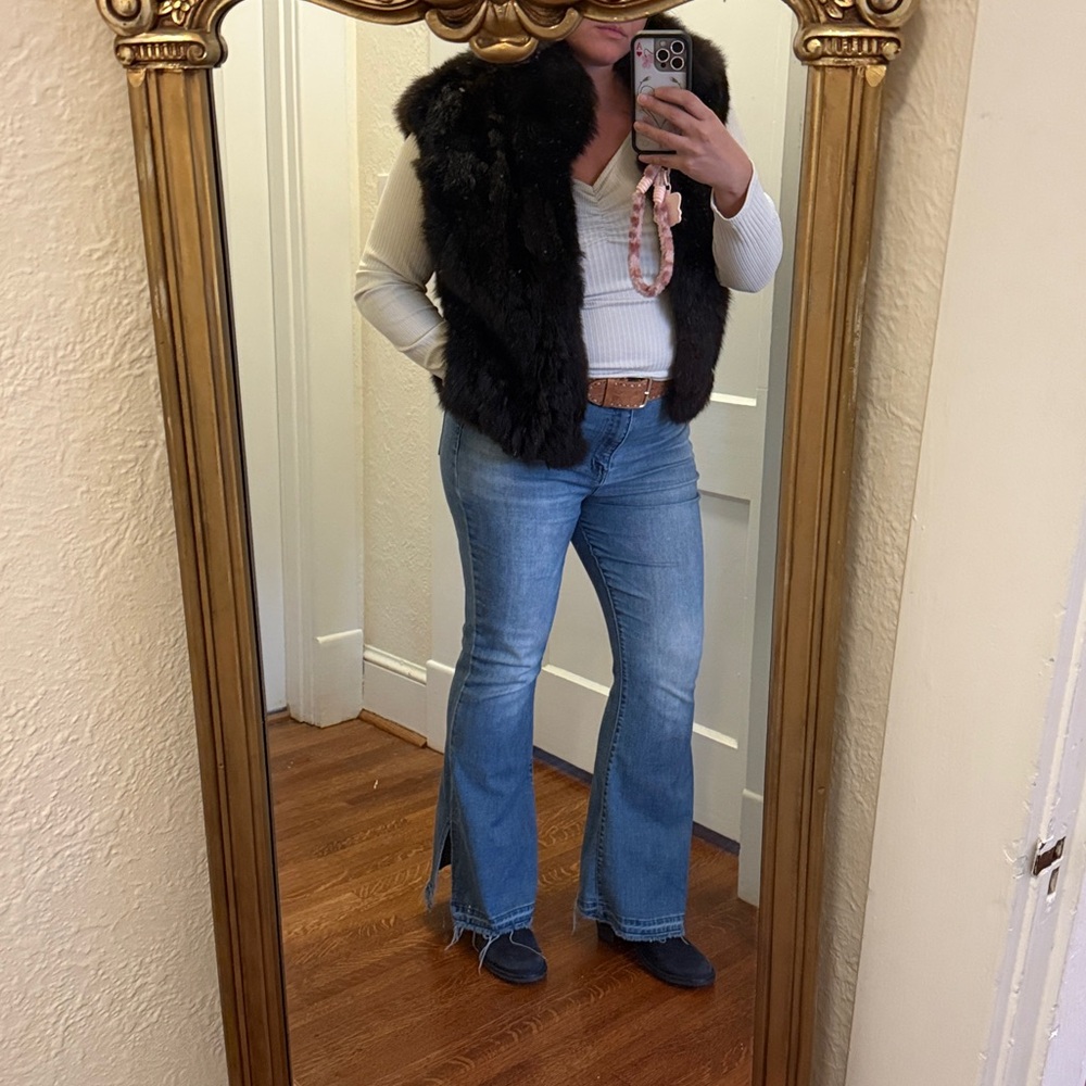 Andrew Marc New Zealand Possum Fur Zip Vest